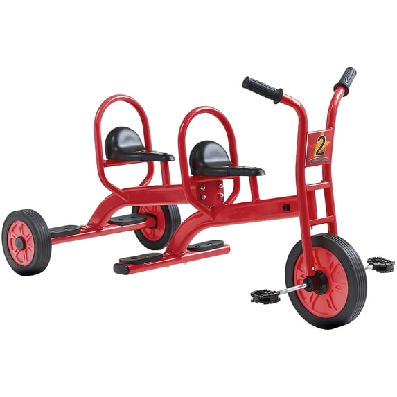 ICEELF Kids Tricycle for Toddlers Ages 2-8, Preschool Trike with Airless Rubber Wheels, Non-Slip Pedals, Stable Steel Frame, Outdoor Ride-On Bike for Boys & Girls