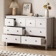 thumbnail image 1 of Pipleo White Dresser, 8 Drawer Dresser,  50" Modern Wooden Dressers Chests of Drawer, 8 Drawers Wide Dresser for Bedroom, 1 of 7