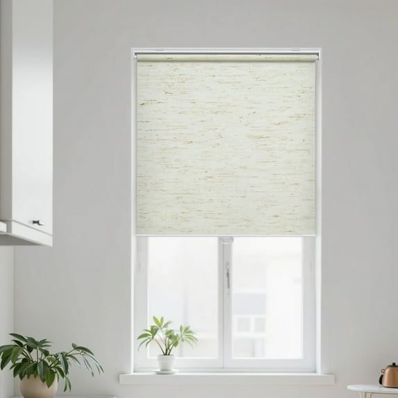 ICEFEEL Blackout Roller Shades for Home & Office – Cordless Window Coverings with Spring Lift System, UV Protection & Privacy, 100% Light Blocking,22" W x 72" H,Linen