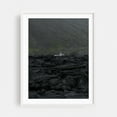 thumbnail image 1 of ICELAND | Volcanic Lava Fields I - Reykjavík Reykjavíkurborg Iceland Photography Nature Landscape Mountain Wilderness Scenic Moody Foggy White Framed Wall Art Print 6 x 8 inches, 1 of 1