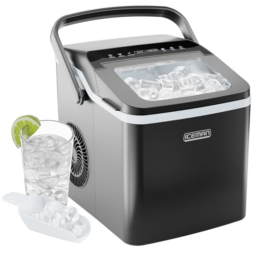 Youcai Iceman Dual Size Ice Maker Countertop - Portable, Self Cleaning, 22lbs/24hrs