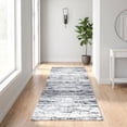 thumbnail image 1 of ICEANT 3'x10' Hallway Runner Rugs, Abstract Style Area rug with Non-Slip Backing, Washable Rug for Kitchen Entryway Bedroom Laundry Room, Black, 1 of 5