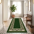 thumbnail image 1 of ICEANT 2'x6' Rectangle Runner Rugs, Geometric Style Non Slip Washable Low Pile Carpet, Area Rug for Hallway Entryway Bathroom Bedroom Kitchen, Green, 1 of 5