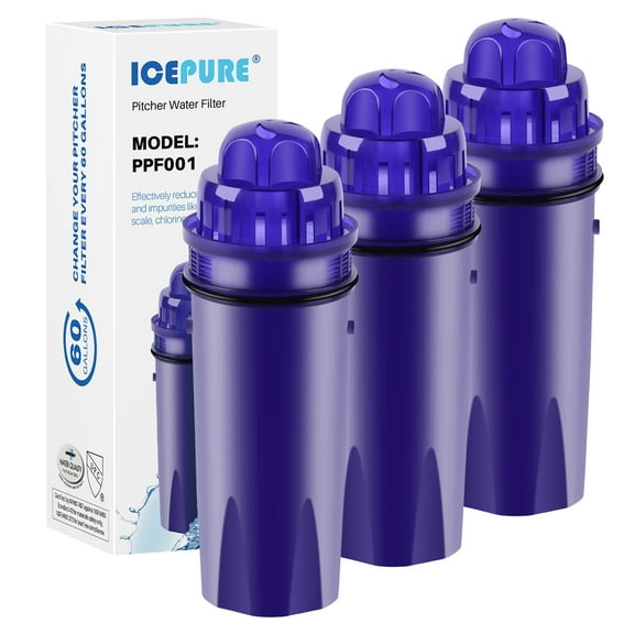 ICEPURE Pitcher Water Filter Replacement for PUR CRF950Z, CRF-950Z, PPF900Z, PPF951K, PPT700W, CR-1100C, CR1100CV, DS-1800Z, PPT711W, PPT711B, PPT111W 3PACK