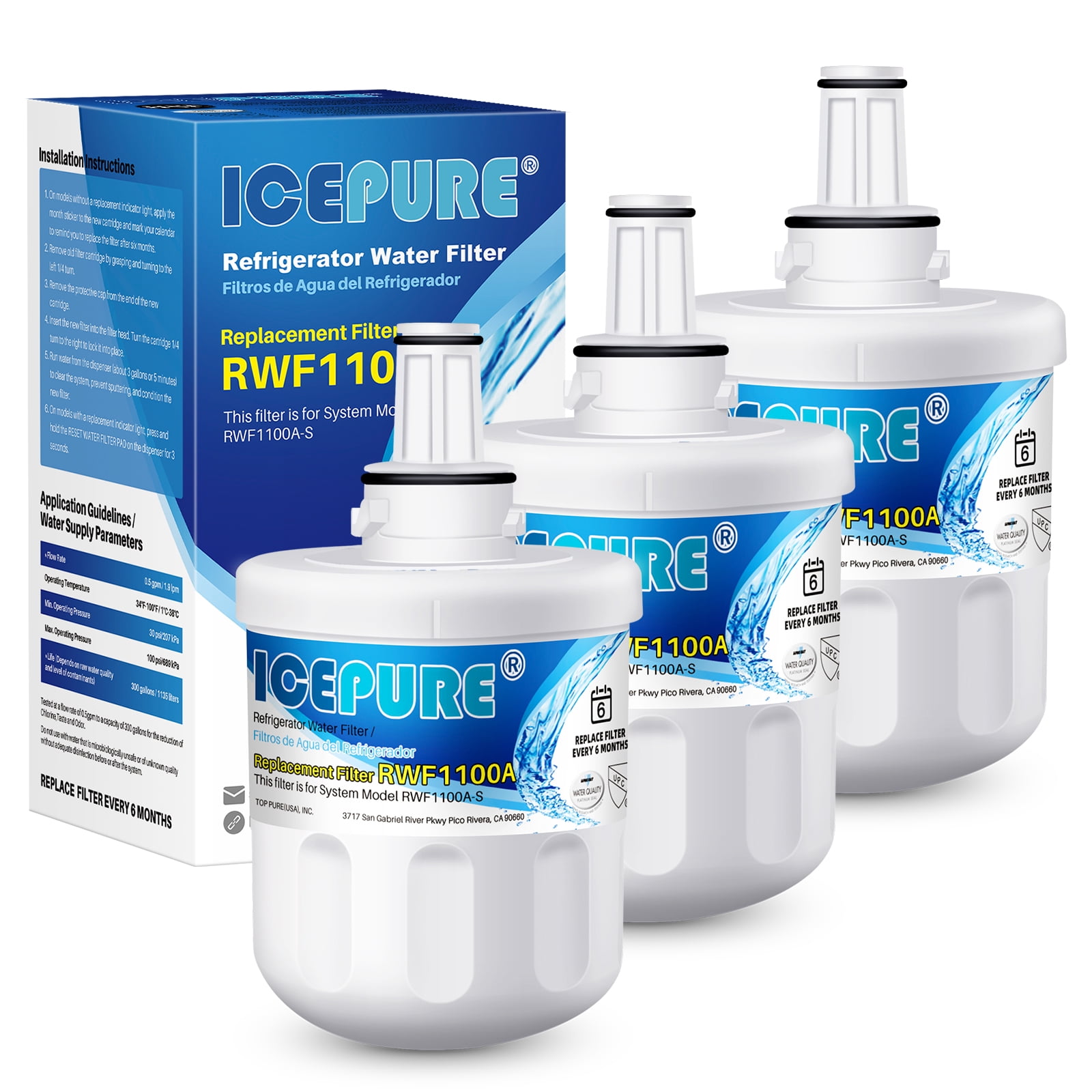(・ω・pHARUq) ICEPURE DA29-00003G Refrigerator Water Filter Replacement