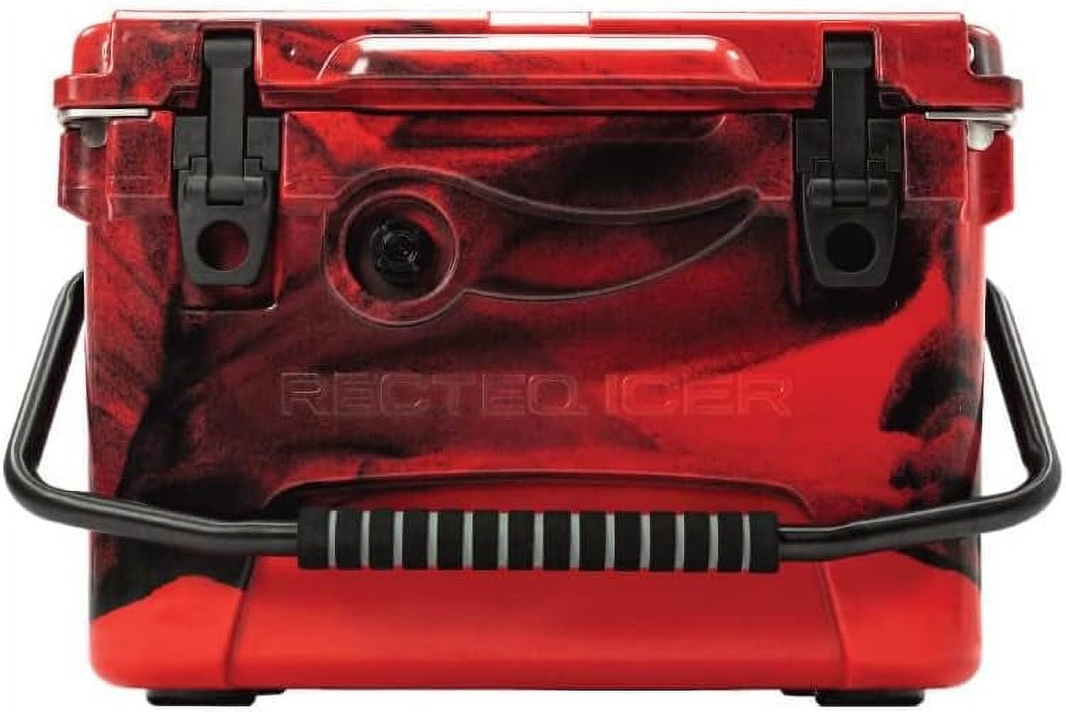 ICER - Portable Cooler (Red/Black) - 20 Quarts Capacity with Dry Storage & Cutting Board
