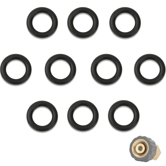 ICERUN 1/4" Coupler O-Rings for Pressure Washer M22,Viton (10 Pack) | Power Pressure Washer O-Rings,Compatible with M22 Connectors,High Temp Viton Fkm,Leak Prevention