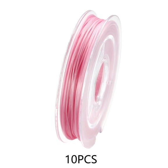 ICERUN 10 Pcs Bracelet String,Durable Stretch Stretchy Bracelet String,Simple Operation Elastic String,Pink