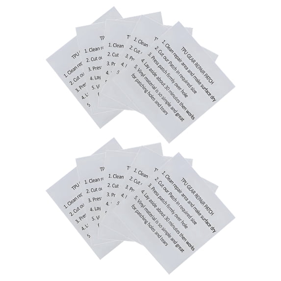 BESTSKY 10 Pieces Air Mattress Patch Kit,Transparent TPU Vinyl Repair Kit, Waterproof Repairing Self-Adhesive Patches