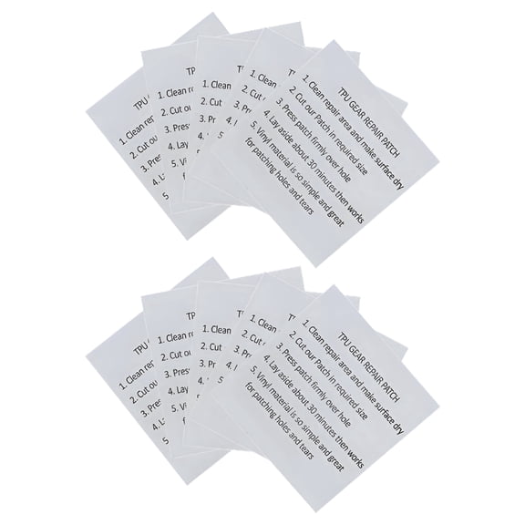 BESTSKY 10 Pieces Air Mattress Patch Kit,Transparent TPU Vinyl Repair Kit, Waterproof Repairing Self-Adhesive Patches