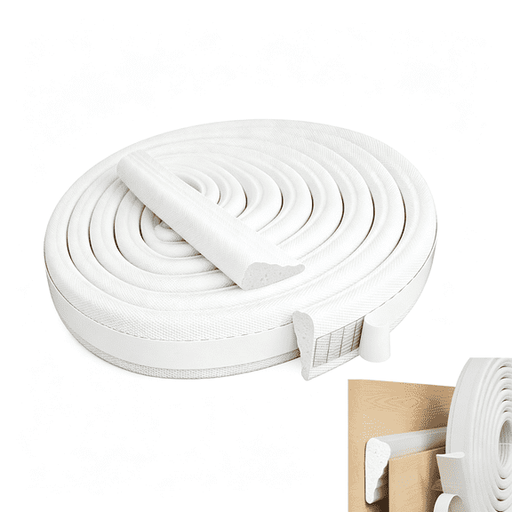 ICERUN 118" Weather Stripping Door Seal,White Wedge-Shape Window Gap Filler | Soundproofing,Draft Stopper,Noise Canceling Inserts,Gap Filler for Door Frame,Strong Adhesion