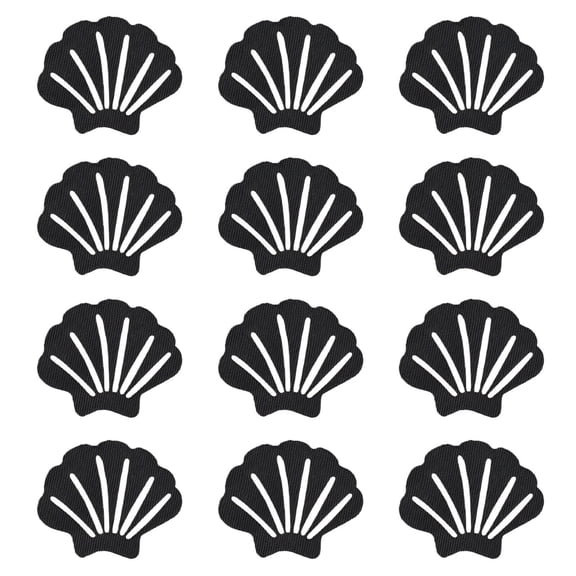 ICERUN 12 Pcs Bathtub Non Slip Stickers,Fun Bath Mat Non Slip Bathtub Stickers,Waterproof Strong Grip Non Slip Shower Floor Stickers,Black