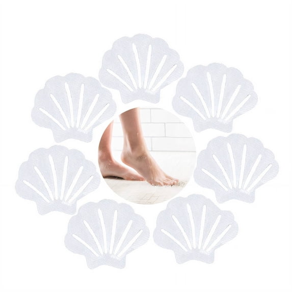 ICERUN 12 Pcs Bathtub Non Slip Stickers,Fun Design Shower Floor Non Slip Stickers,Waterproof Strong Adhesion Non Slip Bathtub Stickers,Clear