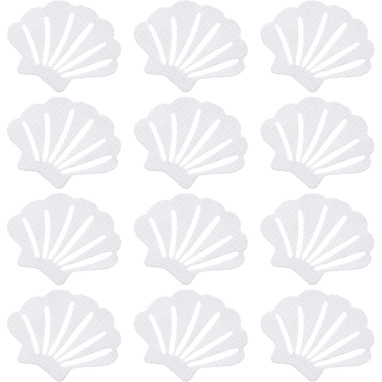 ICERUN 12Pcs Bathtub Non Slip Stickers,Cute Shell Design Shower Mat ...