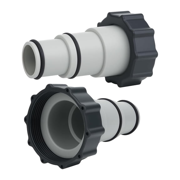 ICERUN 2 Pack Pool Hose Adapter - 1.25" To 1.5" Type A Hose Connector,Pool Vacuum Hose Adapter for Threaded Connection Pumps,Above Ground Pool Pump,Filter Pump & Saltwater System