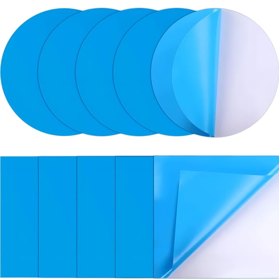 ICERUN 2026 New 10 Pieces Self Adhesive Pvc Pool Patch Kit Vinyl Inflatable Pool for Above Ground Pools Inflatable Boats Products for Pool, Inflatable Toys, Rafts, Air Mattresses, Water Games (Blue)