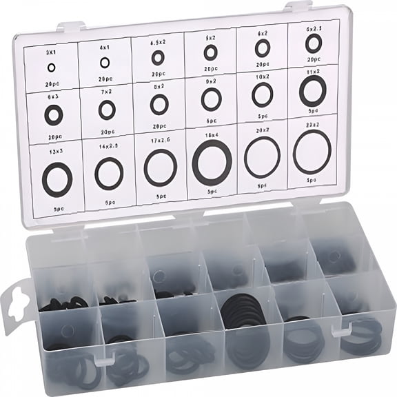 ICERUN 2026 New 225Pcs Rubber O-Ring Assortment Set Nitrile Rings Gasket Sealing Rings and Replacement O-Rings 18 Sizes for Plumbing, Automotive, Sealing Repair, Hydraulic Systems