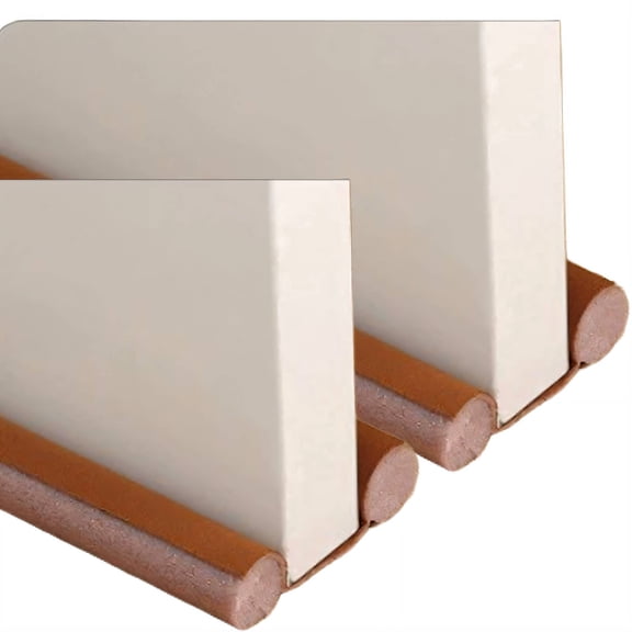 ICERUN 2026 New 2Pcs Sealing Strip Wind&Dustproof Soundproof for Door Window Cuttable Design Door Draft Blocker for Doors Windows Patios Brown