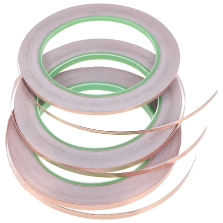 ICERUN 2026 New 3 Rolls Copper Foil Tape Copper Conductive Tape Adhesive Copper Tape for Electrical Repair, for Wiring, Circuit Repairs, Grounding, Diy Electronics, Conductive Connections, Shielding