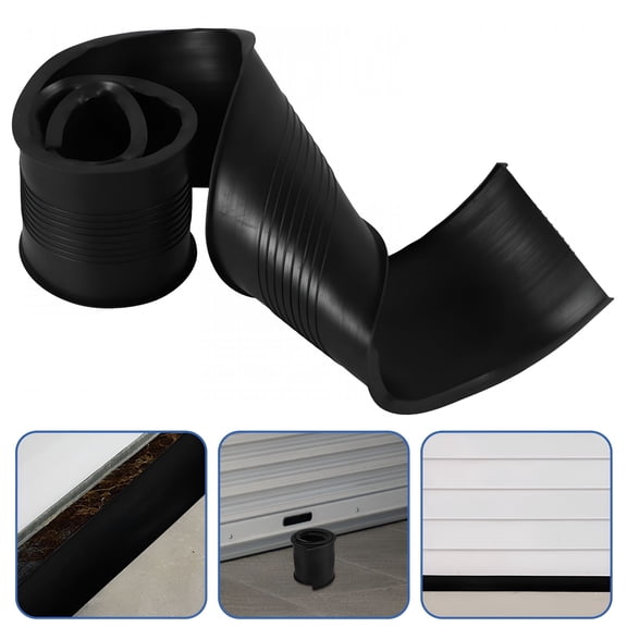 ICERUN 2026 New Black Garage Door Seal Weatherproof Soundproof Epdm Rubber for Window Garage Door Seals Bottom Rubber 1 Roll