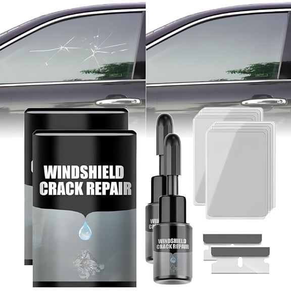 ICERUN 2026 New Car Windshield Crack Repair Fluid,Windshield Crack Repair Kit,Window Crack Repair Kit,Windshield Repair Kit for Chips and Cracks,Automotive Windscreen Tool