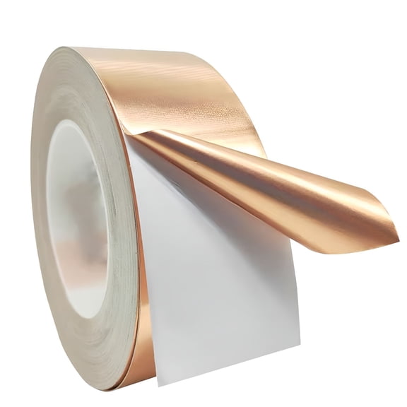 ICERUN 2026 New Copper Foil Tape Single Sided Conductive Adhesive: 1.97 Inch X 39.4 Feet 0.05Mm Thick Copper Tape for Slugs Guitar Emi Shielding Crafts Electrical Repairs Crafts Stained Glass