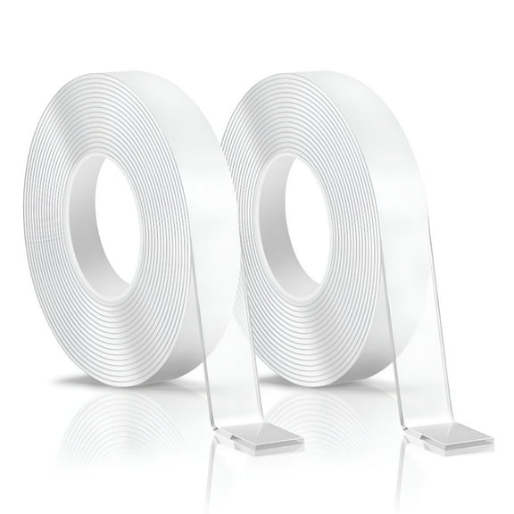 ICERUN 2026 New Double Sided Tape Heavy Duty, Total 20Ft Nano Tape Clear Wall Mounting Tape, Removable Mounting Strips for Wall Decor Hanging Picture Poster Carpet Photo Frame 0.6 Inch Wide