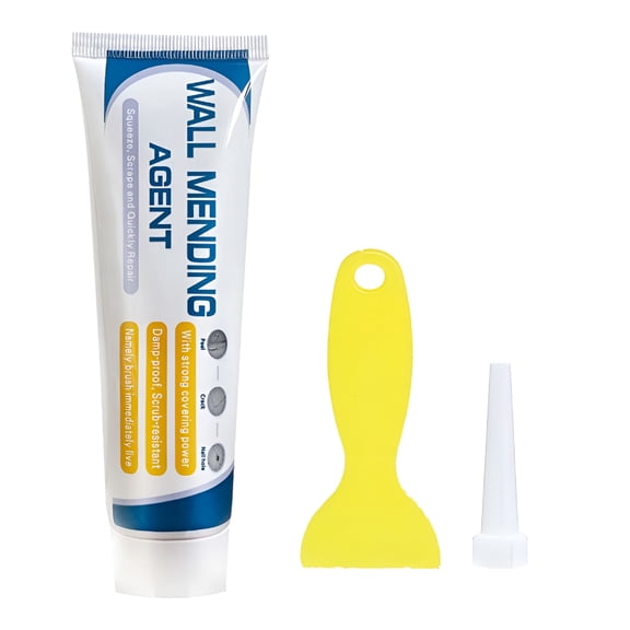 ICERUN 2026 New Drywall Repair Kit 130G,All-In-One Wall Mending Paste with Scraper&Discharge Nozzle,Fast Drying Waterproof Spackle,Easy Wall Crack Patch for Interior Surface Restoration