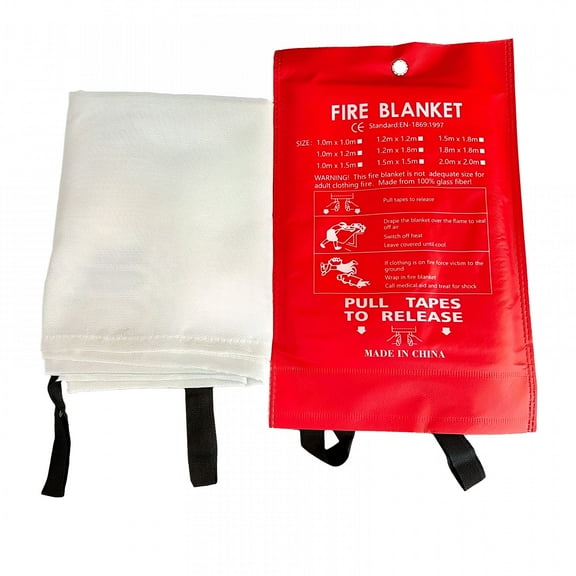ICERUN 2026 New Fire Emergency Blanket,Heat-Resistant Fire Suppression Safety Blanket for Home,Kitchen,And Outdoor Survival,Easy-To-Use Fireproof Protection Cover,Red