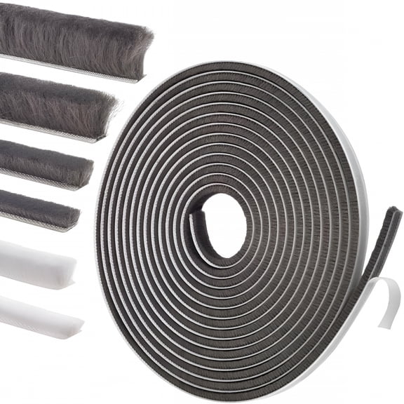 ICERUN 2026 New Self-Adhesive Weather Stripping Seal for Doors & Windows  Soundproof Insulation Gap Filler for Sliding,Exterior,Front,And Jamb Frames  0.2" X 0.35" X 16.5 Ft,Gray
