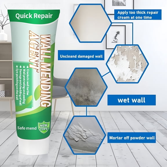 ICERUN 2026 New Spackle Wall Repair Kit,Drywall Repair Kit,Wall Mending Agent Putty,Plaster Wall Repair Paste for Wall Crack Nail Hole Graffiti,Wall Surface