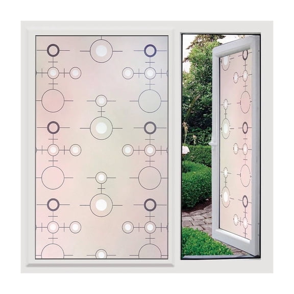 ICERUN 2026 New Window Film 45*100Cm Heat Insulation Window Privacy Film for Home Office Bathroom Uv Block Effortless Installation Frosted Glass Window Film Style5