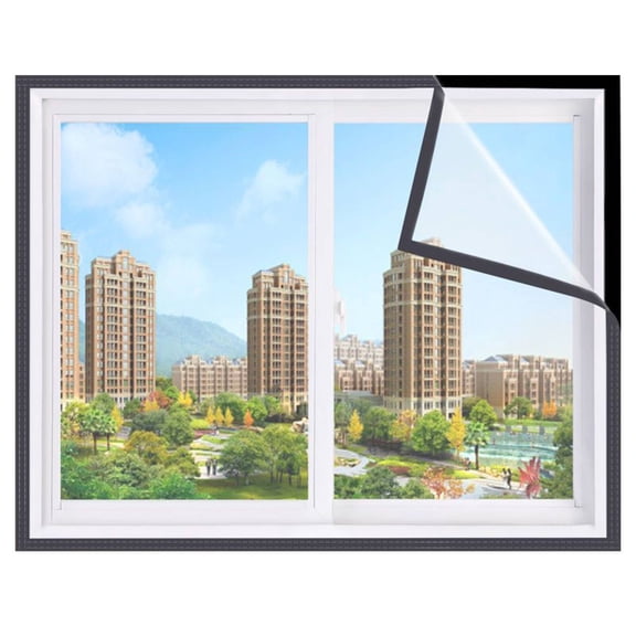 ICERUN 2026 New Window Tint for Home 59*78.7 Inches Frosted Glass Window Film Self Adhesive Design Blackout Window Film Gray for Privacy Heat Control Office Windows Home Dcor Sun Protection