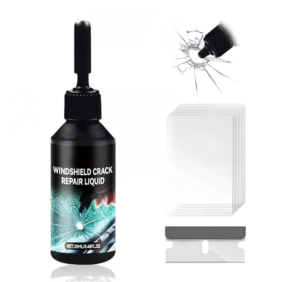 ICERUN 2026 New Windshield Crack Repair Kit,Upgraded Glass Crack Repair Kit,5-Minute Quick-Glass Repair Liquid,Long-Lasting for Windshields,Windows,Mirrors,All Crack Types Windshield Repair Kit
