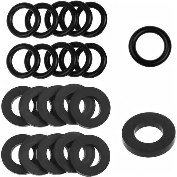 ICERUN 20Pcs Propane Tank Gasket and O-Ring Seal for Soft Nose Pol Fittings,Rubber Leakage-Proof Washers for Gas Adapter,Regulator,Valve ,Propane Tank Gasket and O-Rings for Bbq Grill