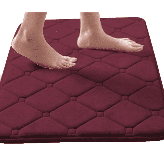 ICERUN 24 Pcs Rug Gripper,Rubber Bottom Rug Tape,Memory Foam Carpet Tape,Anti-Slip and Wear-Resistant Cute Bath Mat