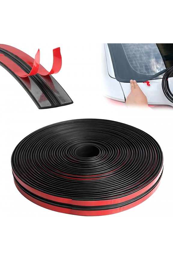 26.2 Ft Car Weather Stripping Windshield Rubber Seal Car Weather Stripping Trim Self Adhesive T Shape Sealing Strip for Cars Front Rear Windshield (14Mm)