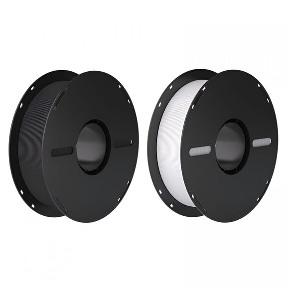 ICERUN 2Kg Black&White Pla 1.75Mm Filament Bundle for 3D Printing with No-Tangling Strong Bonding and Overhang Performance,Accuracy +/- 0.02Mm