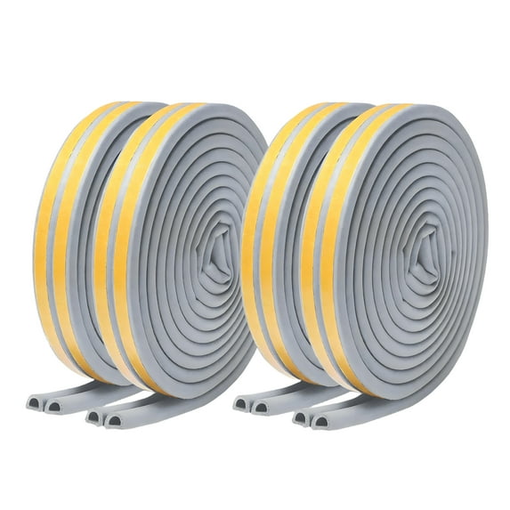 ICERUN 2Pcs Door Stoppers for Bottom of Door,Soundproof, Windproof and Dustproof Draft Stopper for Bottom of Door,D-Type Structure Design Door Draft Stoppers for Bottom of Door,gray