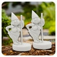 thumbnail image 1 of ICERUN 2Pcs Garden Gnomes,Resin White Pole Dancer Garden Statues,Gnome Reinterpretation Garden Gnomes Outdoor,Style2, 1 of 7