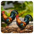 thumbnail image 1 of ICERUN 2Pcs Garden Statues,Acrylic Rooster Sculpture Lawn Ornaments,Sun Rain Resistant Statues Garden Sculptures,Style4, 1 of 7