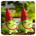 thumbnail image 1 of ICERUN 2Pcs Garden Statues,Red Hat Frog Sculpture Resin Animals,Bitter Melon Face Look Frog Garden Decor for Outside,Style3, 1 of 7