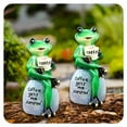 thumbnail image 1 of ICERUN 2Pcs Garden Statues,Resin Frog Drinking Coffee Sculpture Garden Art,Fade Resistant Material Yard Decorations Outdoor, 1 of 7