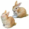 thumbnail image 1 of ICERUN 2Pcs Garden Statues,Resin Little Rabbit Sculpture Lawn Ornaments,Focused Bunny Figure Garden Sculptures,Style6, 1 of 5