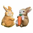 thumbnail image 1 of ICERUN 2Pcs Garden Statues,Resin Little Rabbit Sculpture Yard Decor,Jungle Inspired Bunny Outdoor Decorations for Yard,Style3, 1 of 5