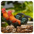 thumbnail image 1 of ICERUN 2Pcs Garden Statues,Rooster Sculpture Garden Decorations,Acrylic Material Animal Outdoor Statues,Style3, 1 of 7
