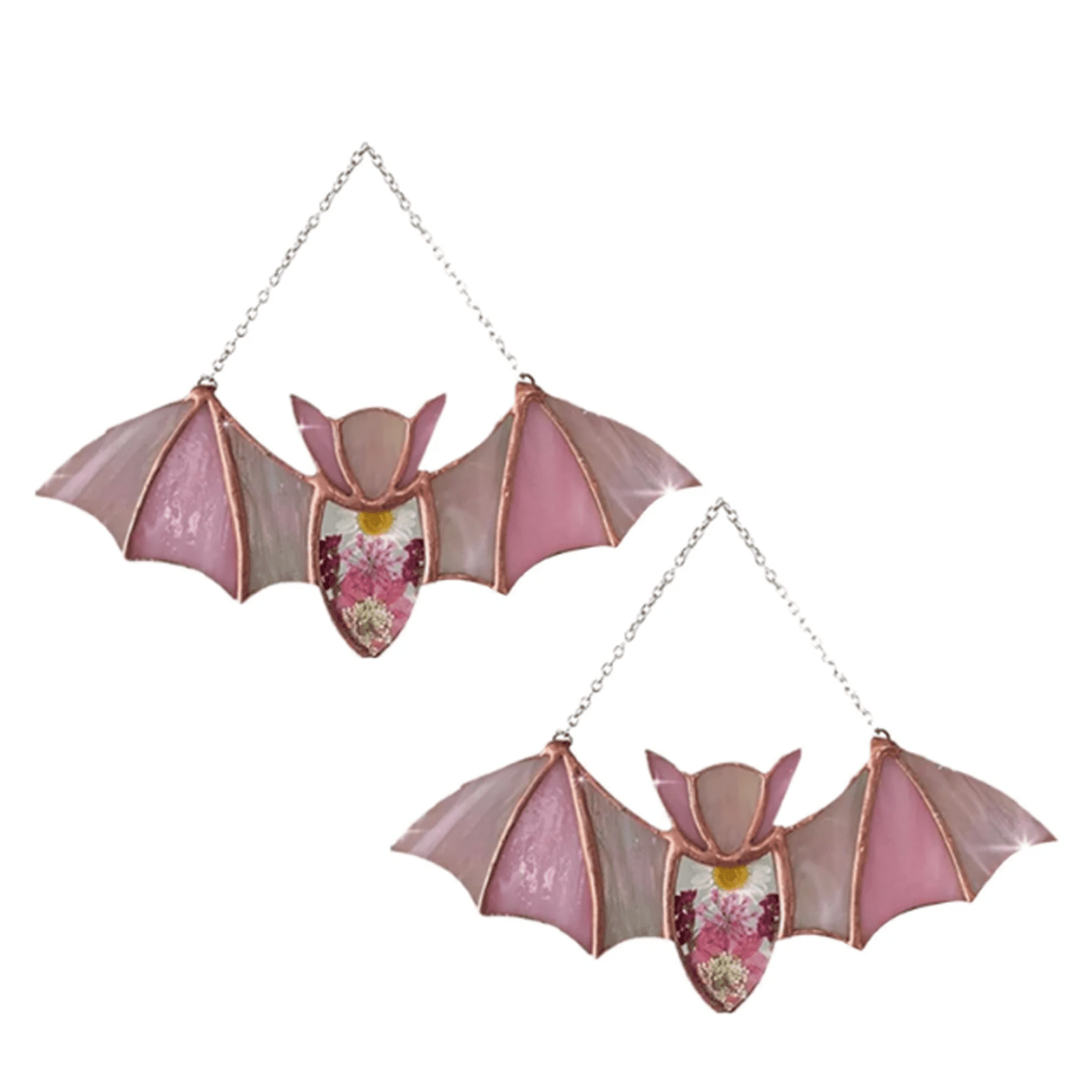 ICERUN 2Pcs Wall Decor,Durable Acrylic Material Halloween Decor,Versatile Hanging Options House Decor,Pink