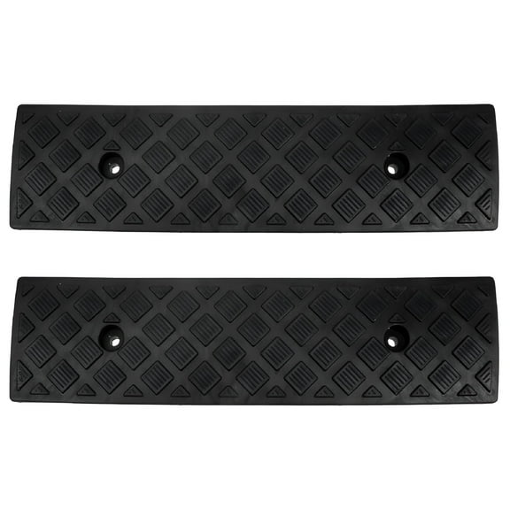 ICERUN 2pcs Rubber Car Curb Ramps Threshold Bridge Tracks Ramps for Driveway Sidewalk