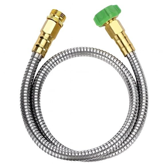 ICERUN 304 Stainless Steel Short Garden Hose 3 Ft with Female to Male Metal Connector, Anti-Leakage, Flexible & Lightweight Kink Free Water Hose, Easy to Use & Store (3Ft)