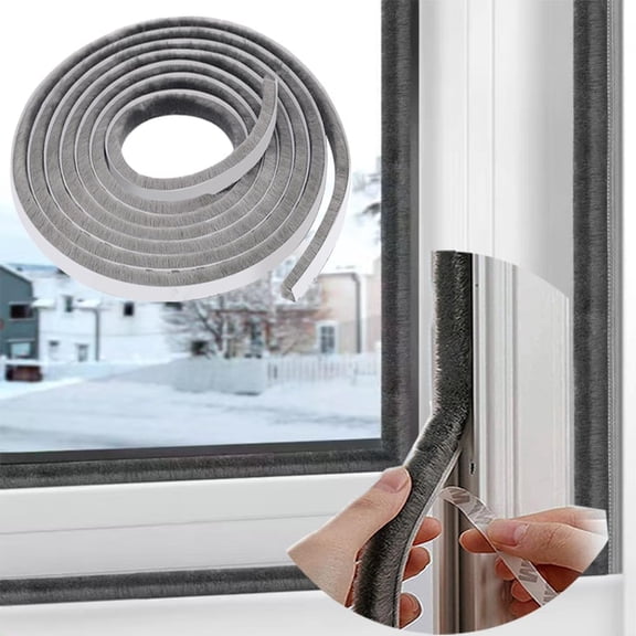 ICERUN 33 Ft Window Weather Stripping Door Seal Strip,Soundproofing Frame Winter Insulation Tape,Dustproof Window Inserts,Door Gap Filler Light Blocker,Strong Stickiness,0.35''Wide X 0.2" Thick